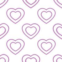 Valentine hearts and love letters seamless tile pattern with romantic scripts and pastel hues for elegant decor Set 3 vector