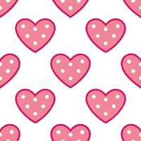 Valentine hearts and cupids seamless tile pattern with playful elements and bright pink tones for cheerful decor Set 6 vector