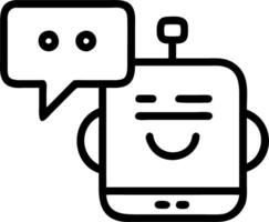 Using system AI Chatbot in computer or mobile application to uses artificial intelligence chatbots automatically respond online messages intelligent service to help customers conce vector