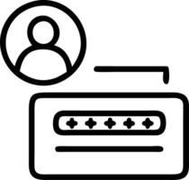 User typing login password concept cyber security information security data protection encryption secure access users personal information vector
