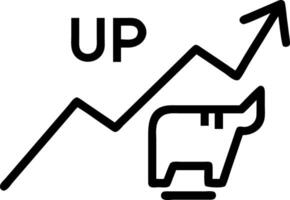 Up stock market ticker view numbers fictional symbol bull market concept vector
