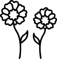 Two orange marigolds painted in watercolor petals detailed vibrant colors isolated on white background perfect for floral arrangements and decorative designs Set 2 vector