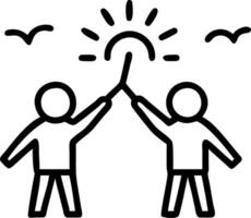 Two children holding sparklers at sunset creating beautiful silhouettes against colorful sky Set 8 vector