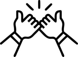 Two carpenters join hands embodying unity and dedicated efforts culminating in woodworking achievements with unwavering commitment vector