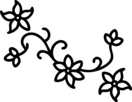 Tropical vine seamless tile pattern with lush green tendrils and vibrant flowers on white background ideal for sunny kitchens Edition vector