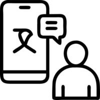 translator app language course to learning person smartphone translator app translation translate mobile app worldwide language conversation speaking concept Set 2 vector