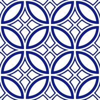Traditional Moroccan zellige borders and geometric patterns seamless tile pattern with vibrant blues and intricate designs for exotic home decor vector