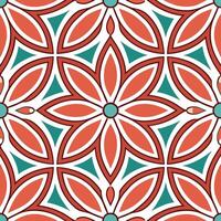 Traditional Moroccan mosaic and geometric patterns seamless tile pattern with bold colors vector