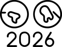 Top view of nature depicting 2026 New Year with Sustainable Development Goals ESG NetZero and CO2 reduction concepts highlighting sustainability management and renewable energy for vector