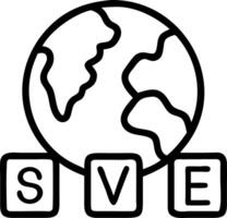 The word save written on wooden blocks front globe and green background symbolizing saving Earth for World Environment Day vector