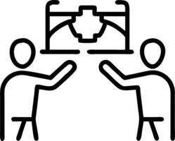 team engineer architect meeting project work partner engineering tools model building blueprint work site construction concept Set 2 vector