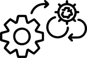sustainability icon concept environment green energy recycling conservation resources cogs gear wheel mechanisms wireframe low polygonal blue mesh dots lines shapes Set 3 vector