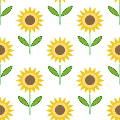 Sun kissed summer seamless pattern with sunflowers and sun rays for vibrant outdoor garden spaces