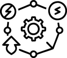 sustainability icon concept environment green energy recycling conservation resources cogs gear wheel mechanisms wireframe low polygonal blue mesh dots lines shapes Set 2 vector