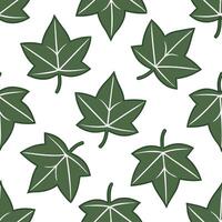 Summer leaves seamless pattern with ivy and grape vines for to rustic natural home feel vector