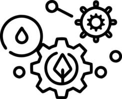 sustainability icon concept environment green energy recycling conservation resources cogs gear wheel mechanisms wireframe low polygonal blue mesh dots lines shapes vector
