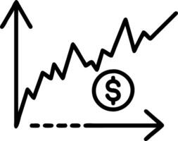 Stock market graph or forex trading chart for business and financial concepts reports and investment on grey background illustration Set 8 vector