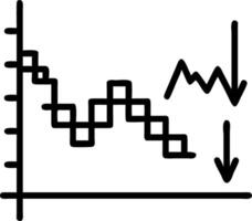 Stock market graph or forex trading chart for business and financial concepts reports and investment on grey background illustration Set 4 vector