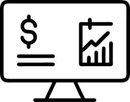 Stock market financial statistics on screen share pricing online trading data vector