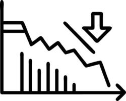 Stock market crash depicted with economic graph and diagrams incorporating business and financial concepts and reports on an abstract blue technology communication backgroun vector