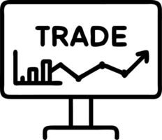 Stock exchange board displaying market index graphs and charts with ticker display showing trade prices and share volume vector