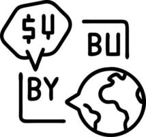 Stock forex trading exchange of world with buy and sell signals stock market investment trading on white background illustration vector
