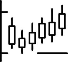 Stock market candle stick graph showing investment trading data bullish points graph trend on blue background vector