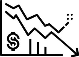 Stock crash market exchange loss trading graph analysis investment indicators business charts financial digital background showing down crisis red price trend fall vector