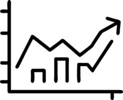 Statistic graph stock market data and finance indicator analysis vector