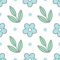Spring pastel seamless tile pattern with soft blues and greens for to peaceful and natural ambiance vector
