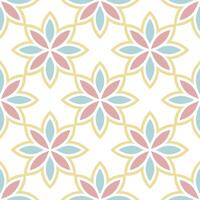 Spring pastel seamless tile pattern featuring soft pinks blues and yellows for calm serene spaces vector