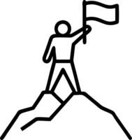 Soldier standing triumphantly on top of to mountain representing strength achievement and resilience in challenging environments vector