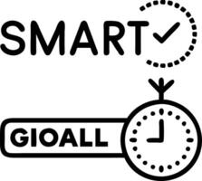 smart goal setting specific measurable achievable relevant time based business target goal concept presentations reports coach setting goals objectives success Set 4 vector