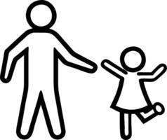 Silhouette of father playing with his daughter symbolizing family bonding joy and active parenting in to playful setting vector