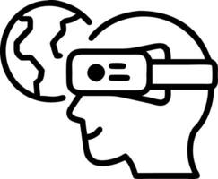 Senior utilizing virtual reality to travel the world sharing experiences through blog showcasing modern technology and exploration vector