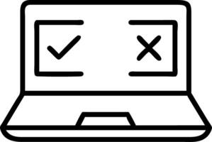 select check mark laptop check right wrong marks decide choose vote yes no decisions business options difficult situations dilemma Set 2 vector