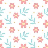 Serene spring pastel seamless tile pattern with light pinks blues and yellows for peaceful spaces vector