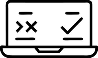 select check mark laptop check right wrong marks decide choose vote yes no decisions business options difficult situations dilemma vector