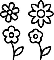 Scandinavian garden flowers seamless tile pattern with simple daisies and tulips in soft green tones for minimalist homes Set 5 vector