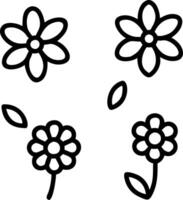 Scandinavian garden flowers seamless tile pattern with simple daisies and tulips in soft green tones for minimalist homes Set 4 vector