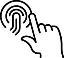 Scan fingerprint biometric ID enhance cybersecurity robust password replacement future authentication ensures data protection vector