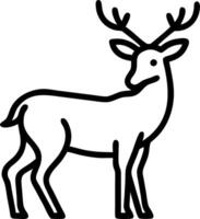 Sambar deer stands in misty evergreen rainforest depicts dramatic wildlife synergy lens approach underscores environment conservation brand invests in ecological stewarding concept vector