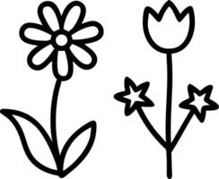 Scandinavian botanical illustration seamless tile pattern with simple daisies and tulips in soft green tones for minimalist homes Edition vector