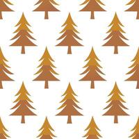 Rustic autumn trees seamless tile pattern with pine and birch for country inspired interiors Set 4 vector