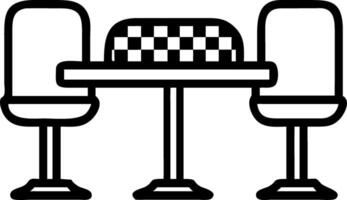 Retro diner with red and green seating classic decor checkerboard floor evoking nostalgic American 1950s diner ambiance vector