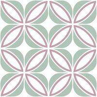 Retro spring seamless pattern with geometric shapes and pastel hues for modern interiors vector