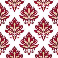 Retro damask seamless tile pattern with rich colors for elegant spaces vector