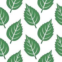 Relaxing summer leaves seamless pattern with willow and birch leaves for to peaceful summer vibe Set 2 vector