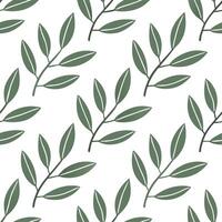Relaxing summer leaves seamless pattern with willow and birch leaves for to peaceful summer vibe vector