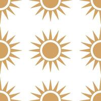 Radiant summer sun seamless tile pattern with golden rays and sunset hues for peaceful sunlit spaces Set 2 vector
